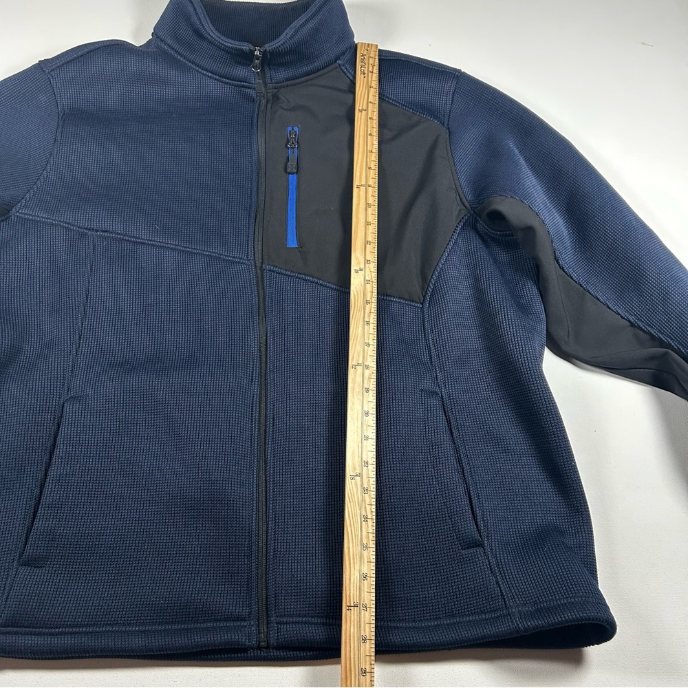Swiss Tech Mens Softshell Jacket 2xl Blue Zipped Pockets Fleece Lining - Picture 4 of 9